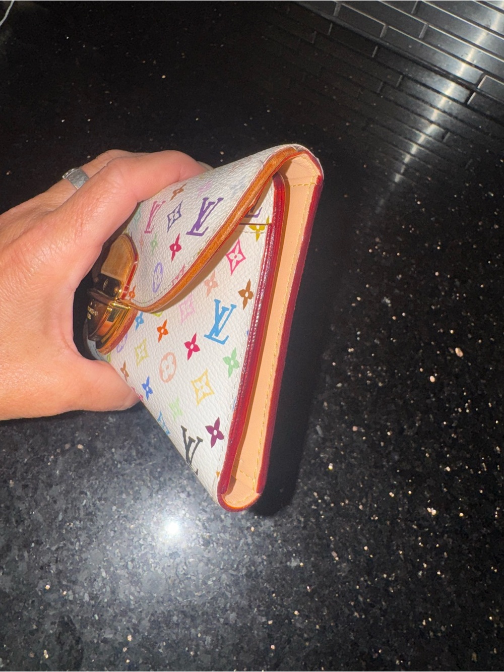 Louis Vuitton White Murakami Multicolor Monogram Long Wallet - Picture 10 of 11